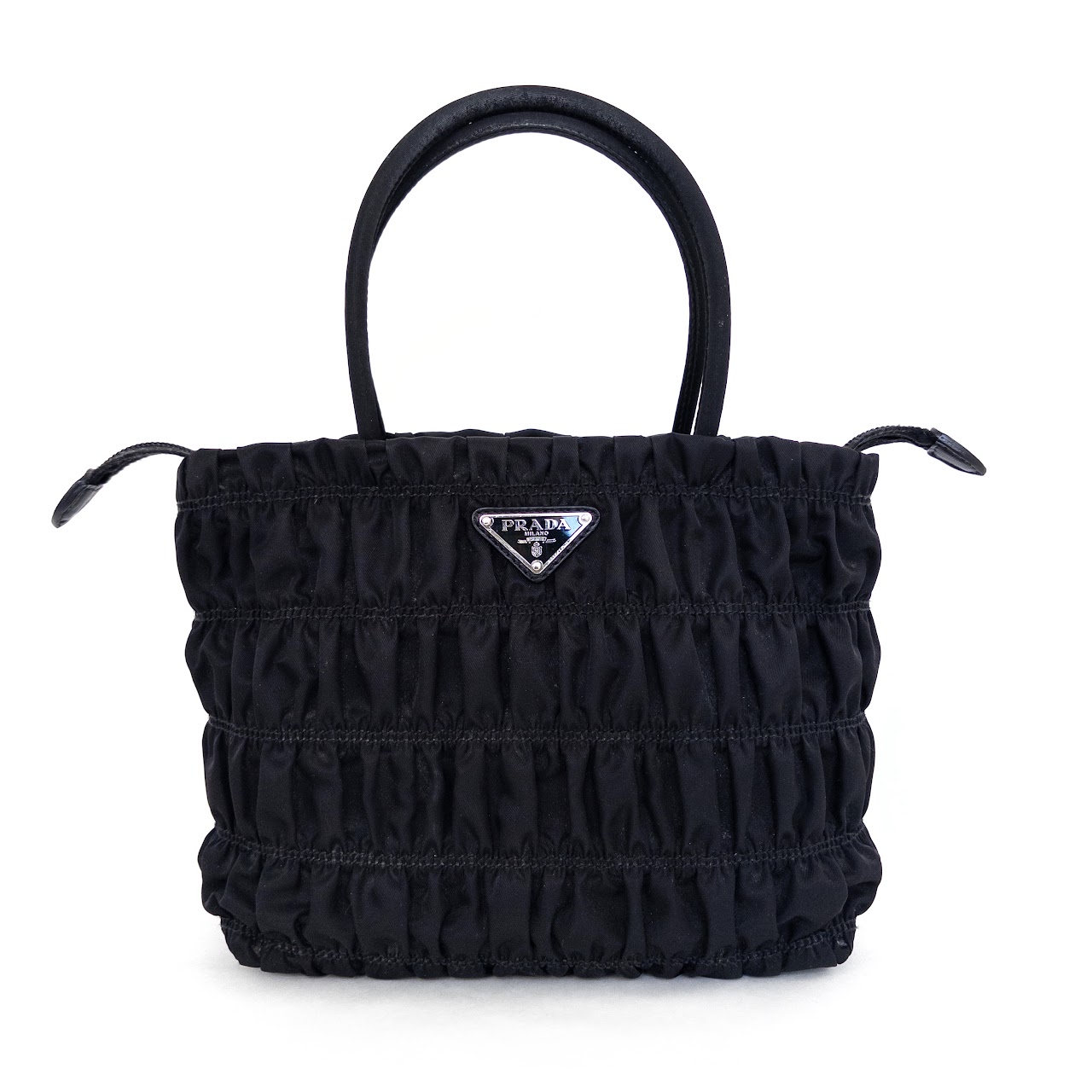 Prada Tessuto Gauffre Black Crossbody Tote