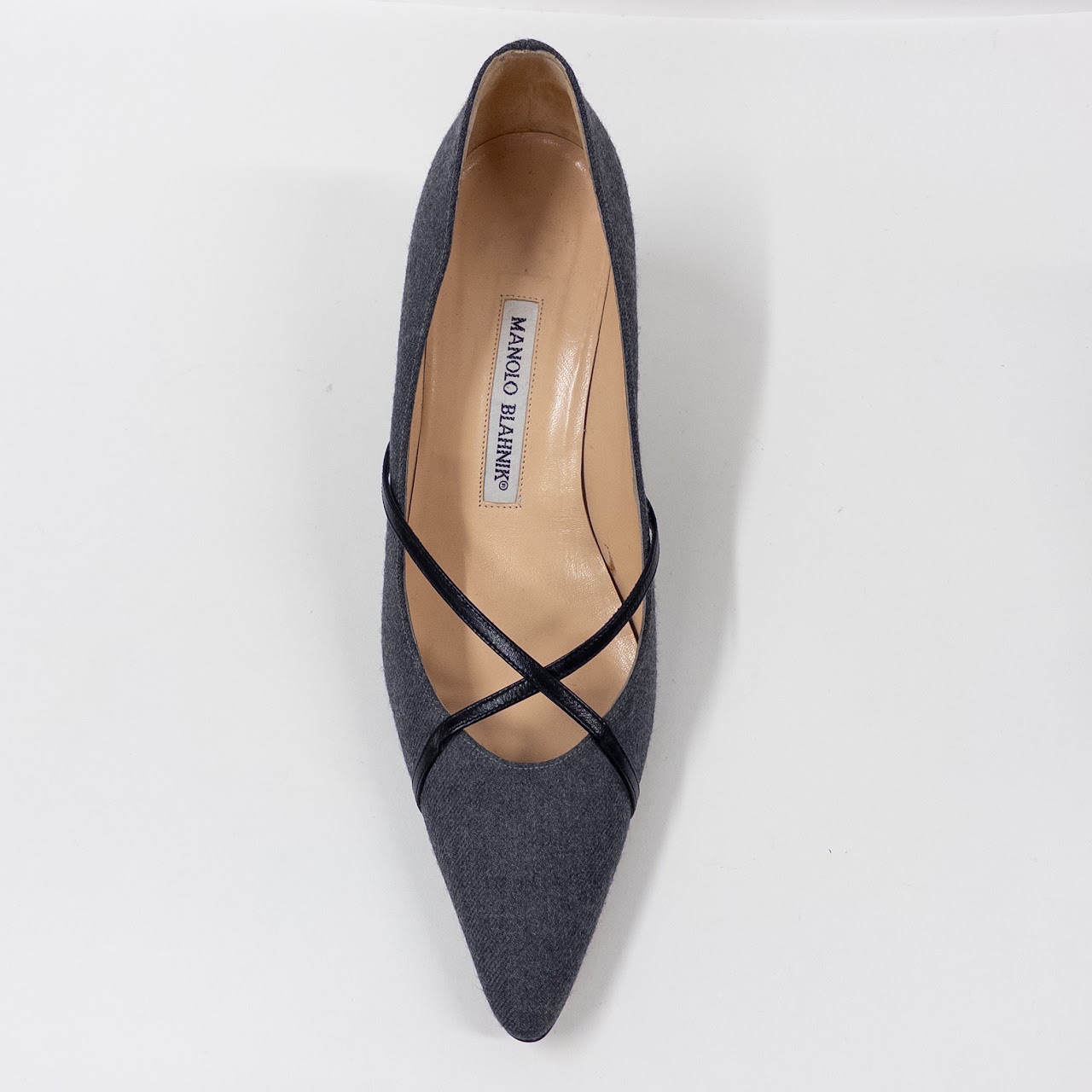 Manolo Blahnik Grey Flannel Pumps