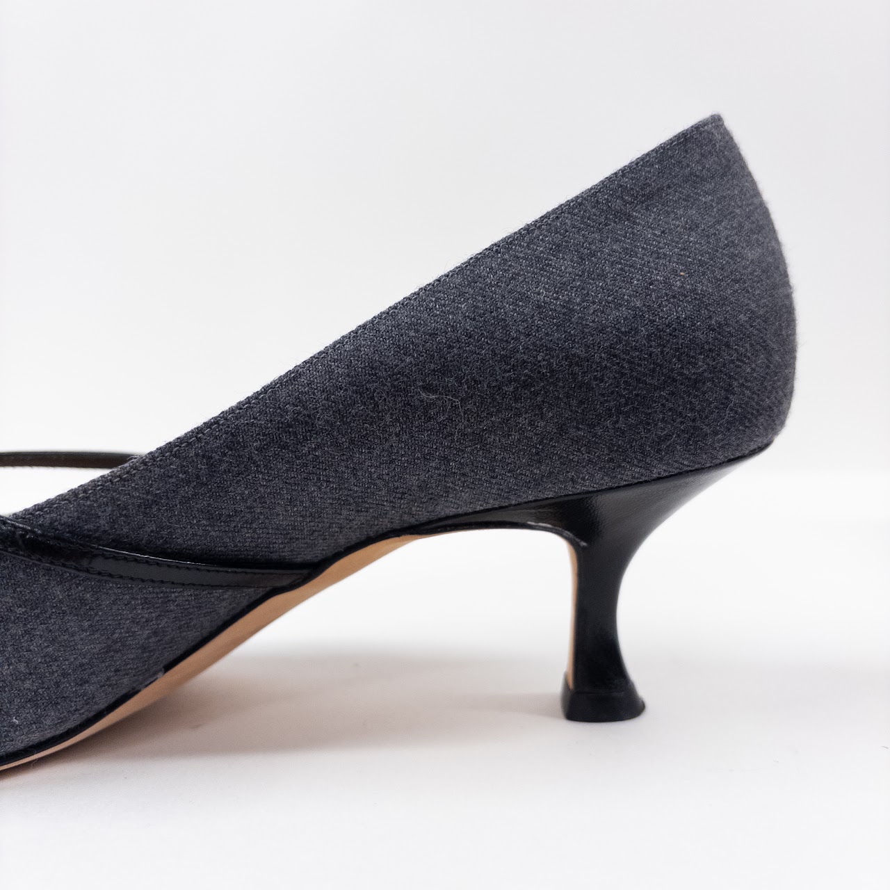 Manolo Blahnik Grey Flannel Pumps