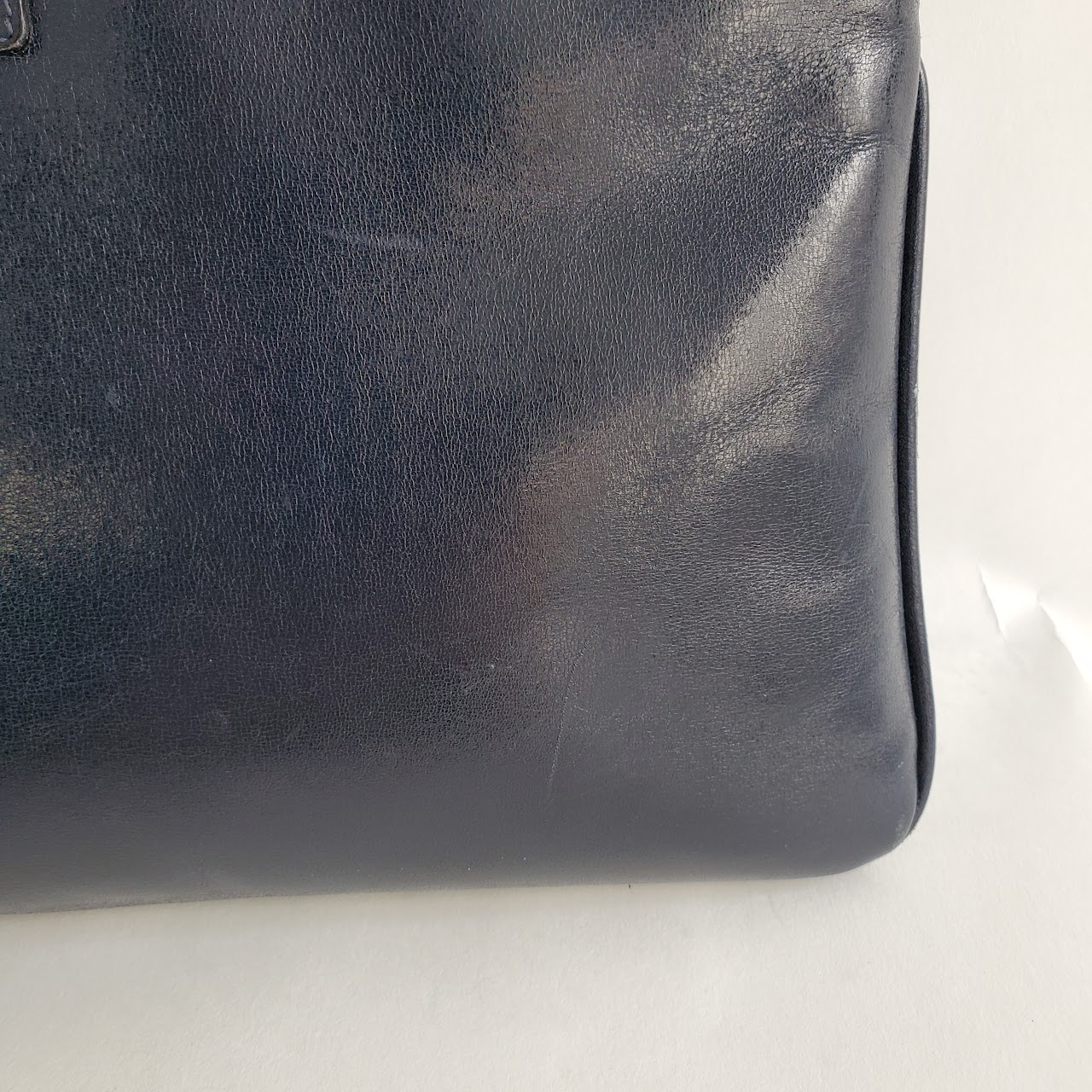 Salvatore Ferragamo Navy Blue Vintage Convertible Clutch Bag