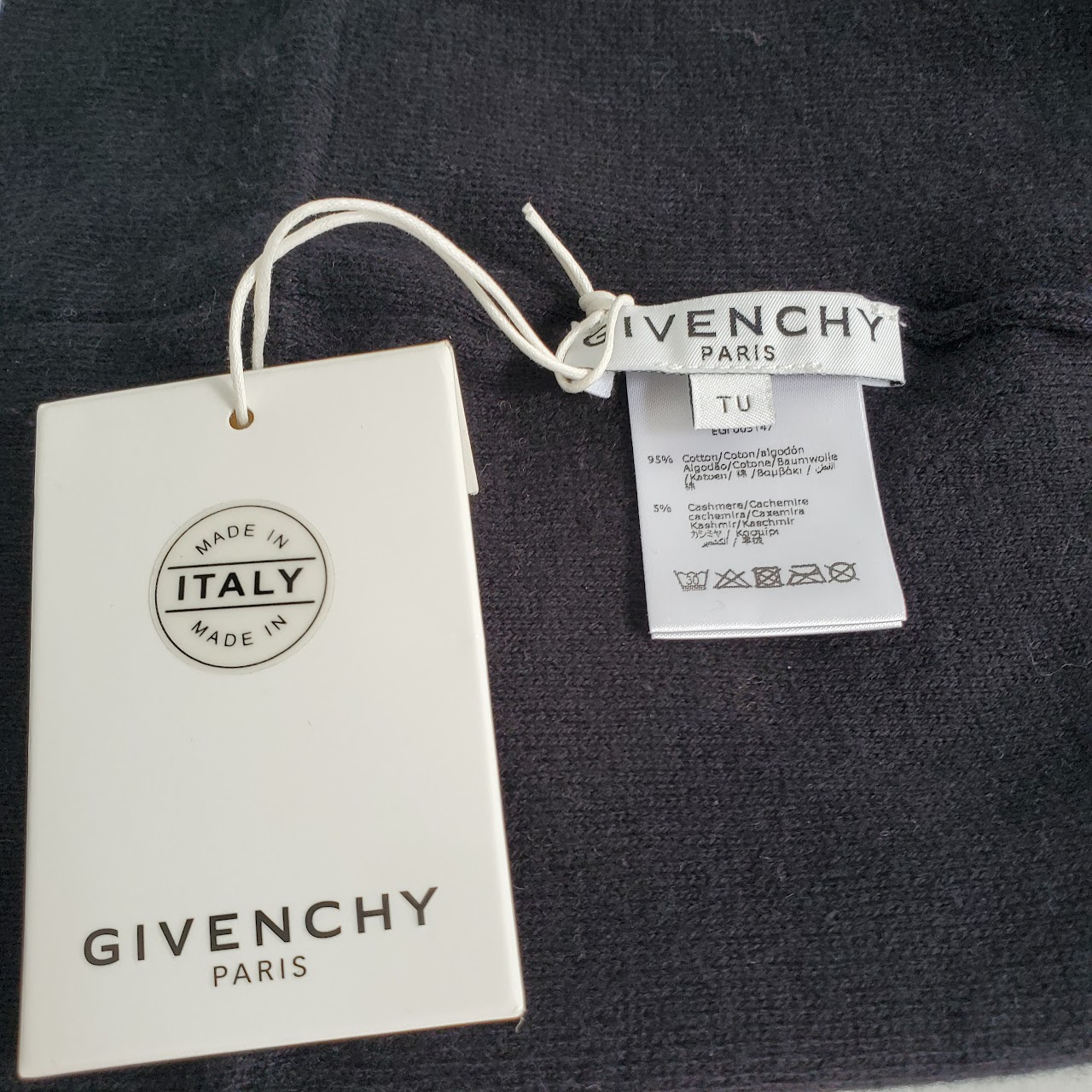 Givenchy Black Cashmere Blend Knit Beanie