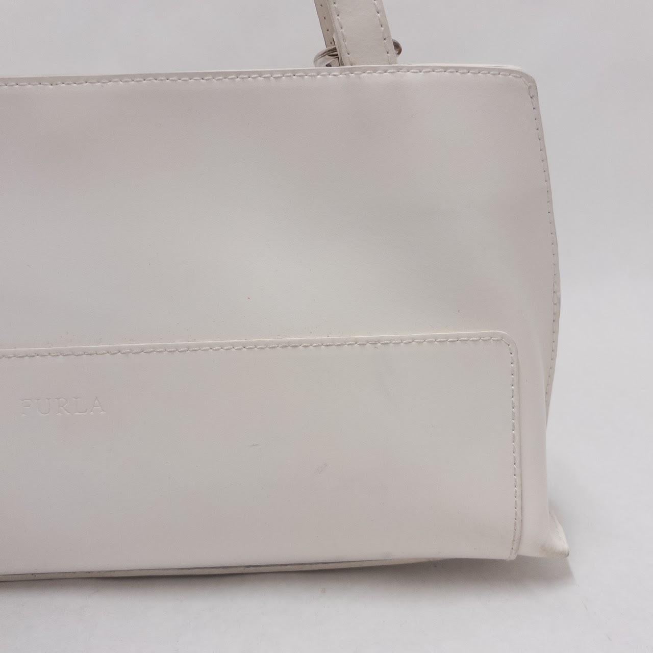 Furla White Leather Shoulder Bag