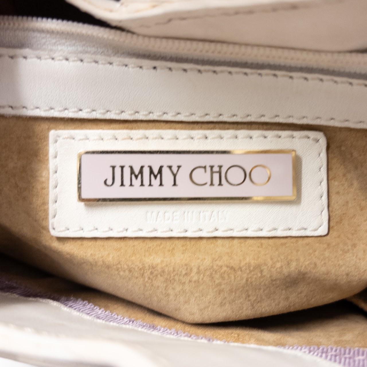 Jimmy Choo White Leather Hobo Bag