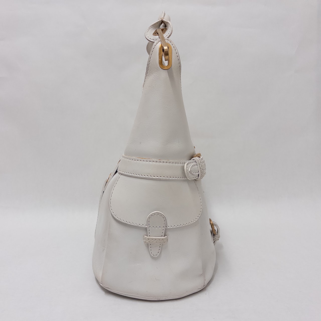 Jimmy Choo White Leather Hobo Bag