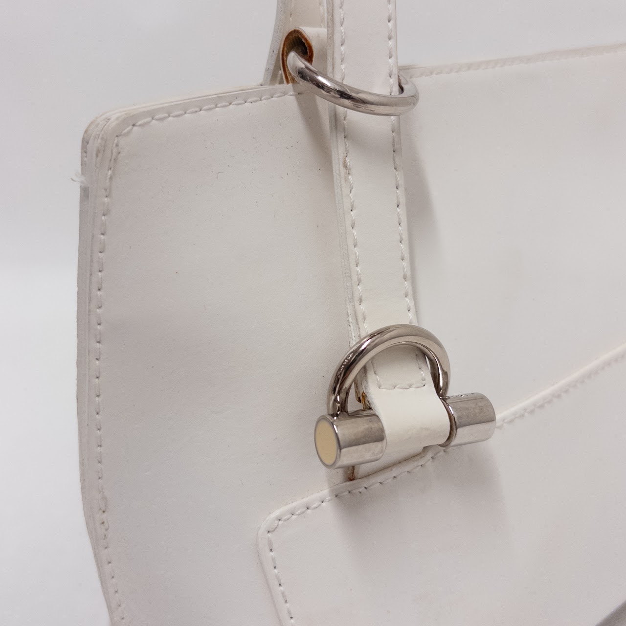 Furla White Leather Shoulder Bag