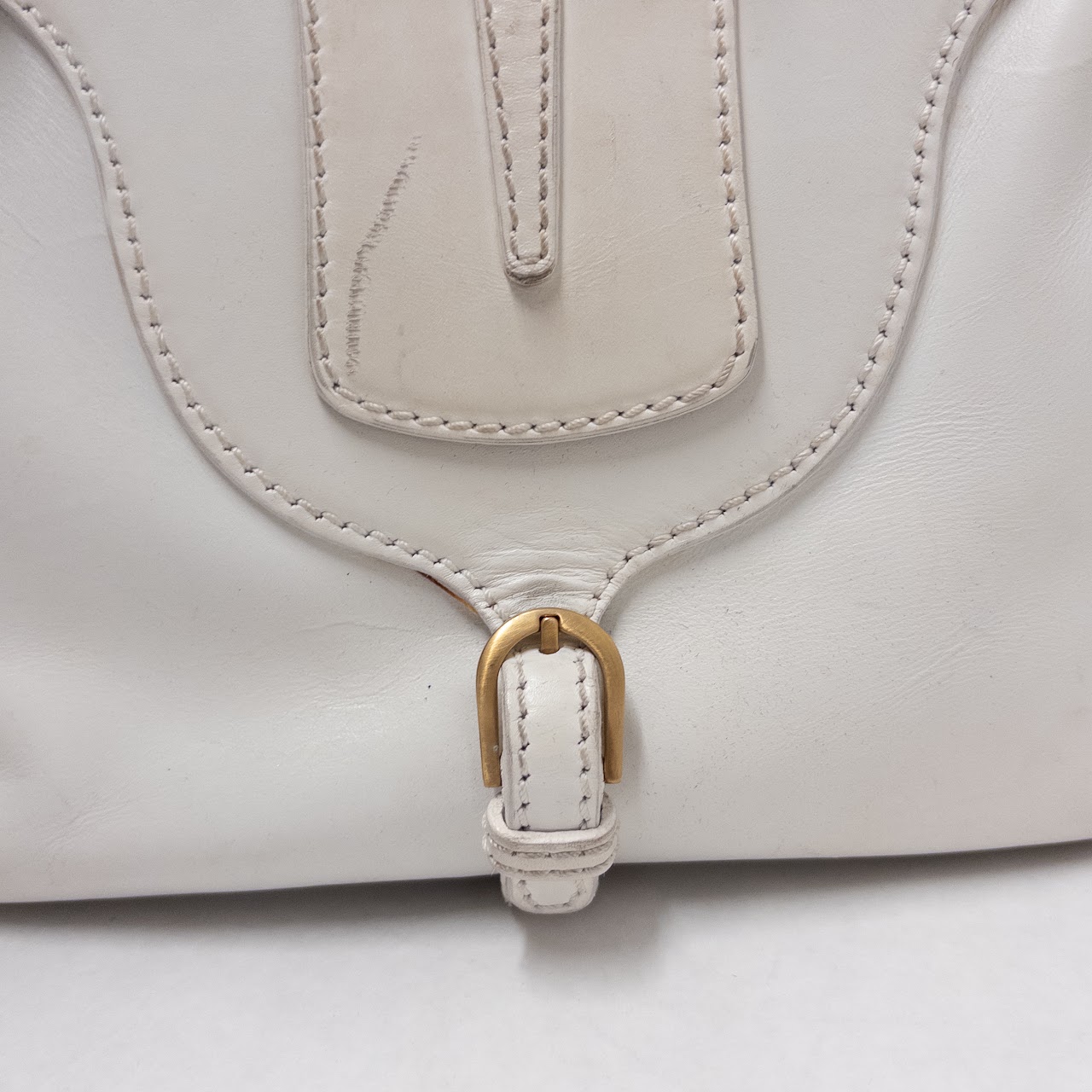 Jimmy Choo White Leather Hobo Bag