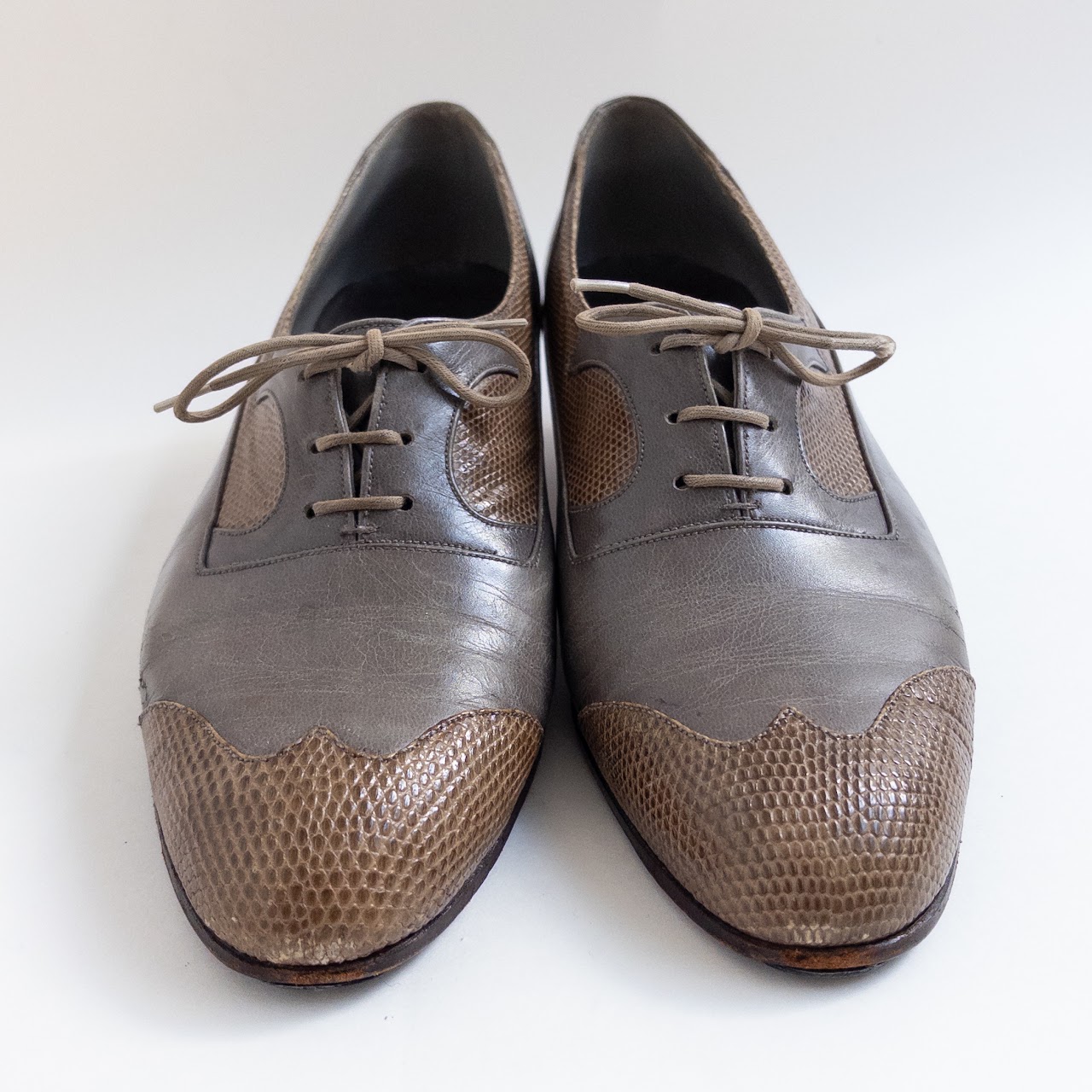 John Lobb Heeled Spectator Oxfords