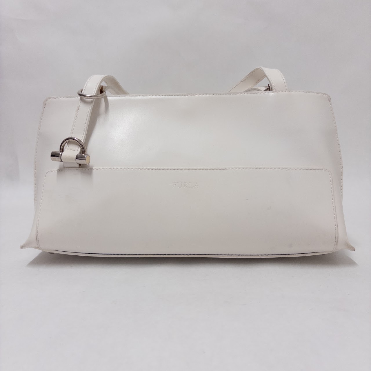 Furla White Leather Shoulder Bag