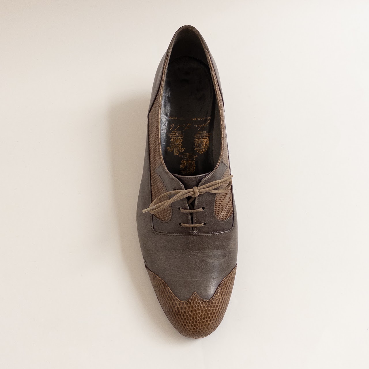 John Lobb Heeled Spectator Oxfords