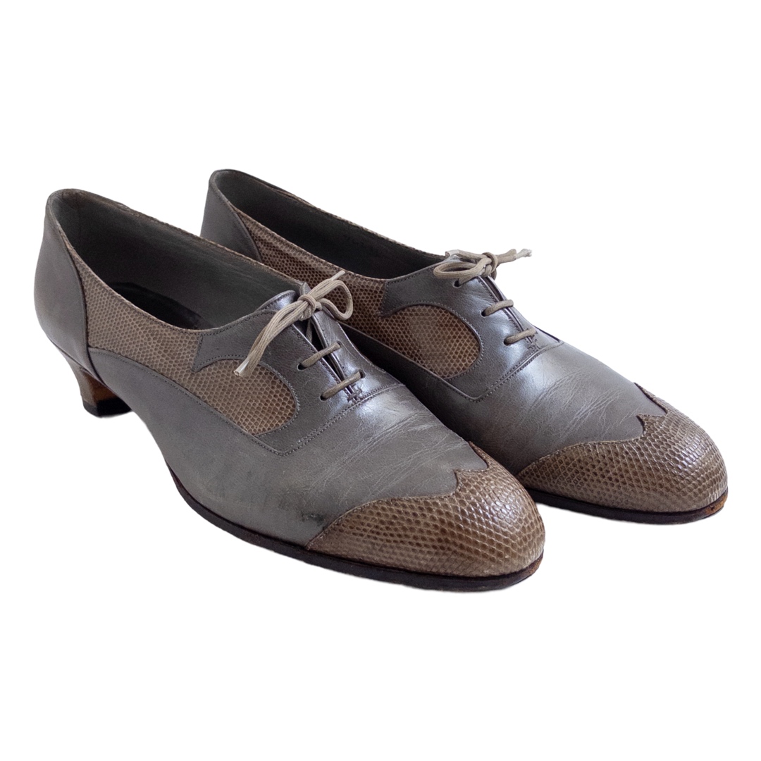 John Lobb Heeled Spectator Oxfords