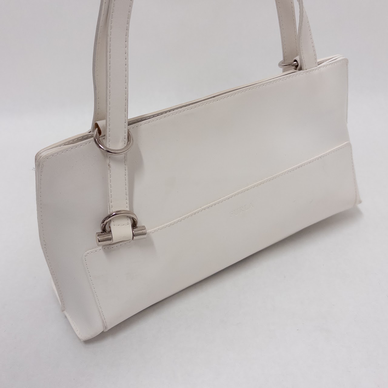 Furla White Leather Shoulder Bag