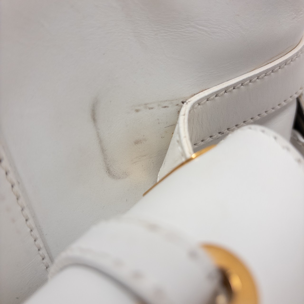 Jimmy Choo White Leather Hobo Bag