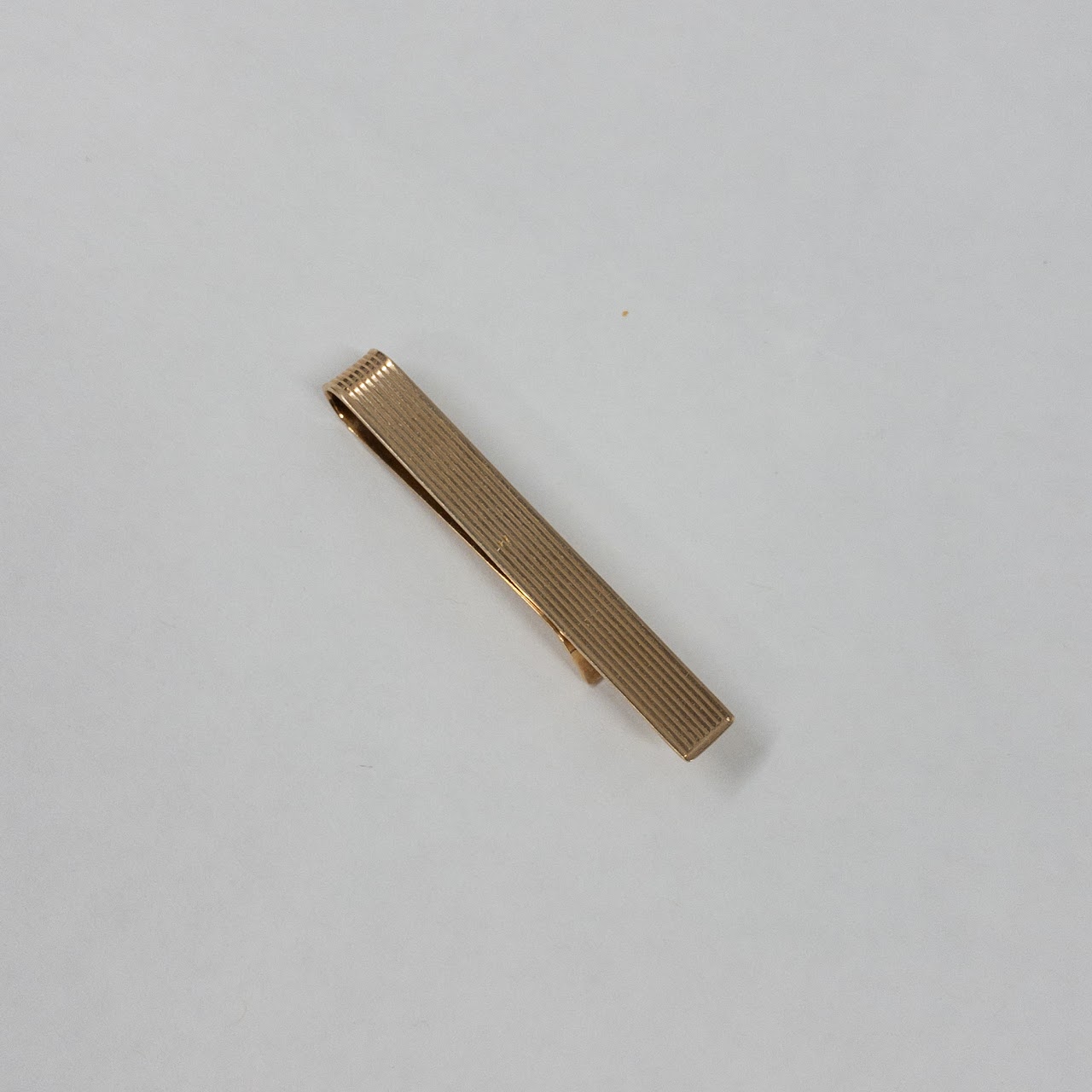 14K Gold Fluted Tie Bar