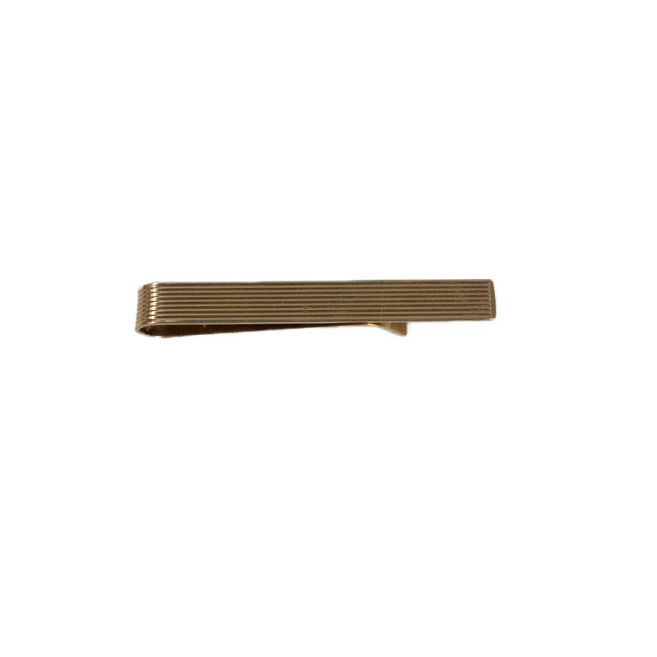 14K Gold Fluted Tie Bar