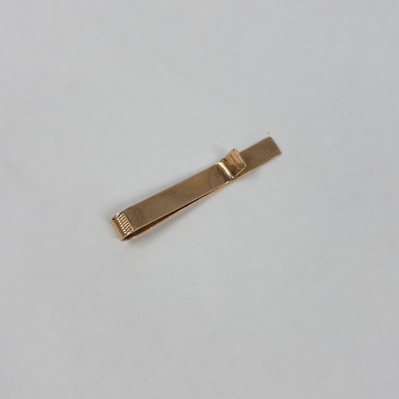 14K Gold Fluted Tie Bar