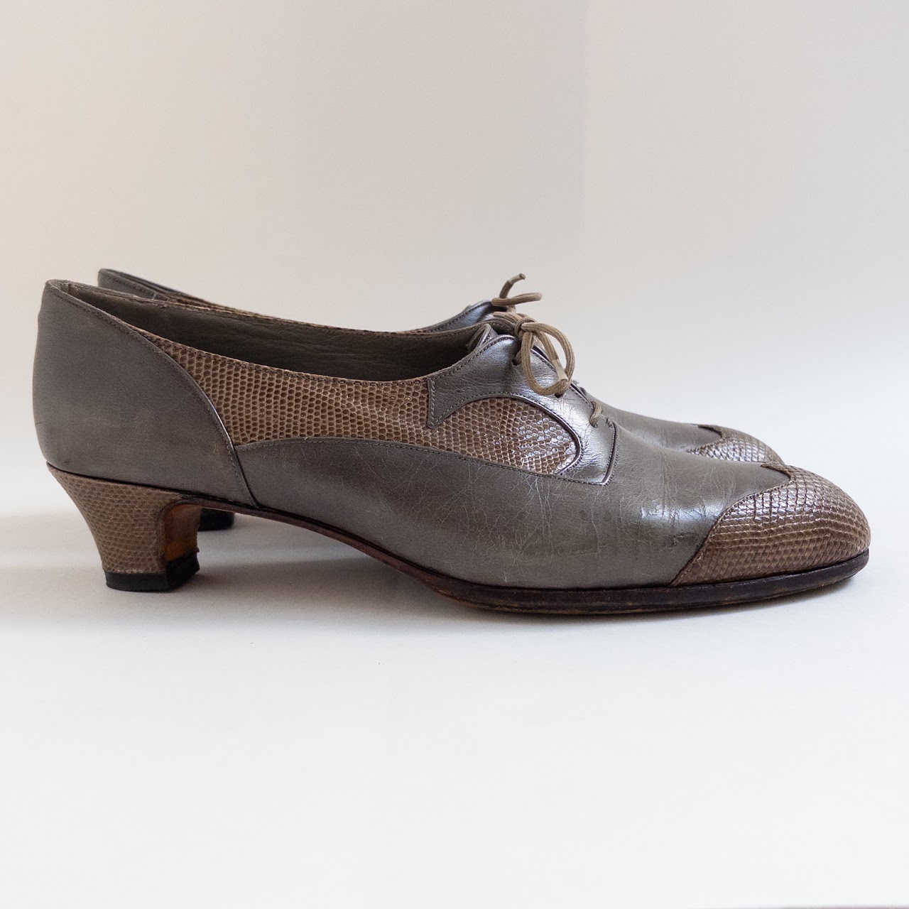 John Lobb Heeled Spectator Oxfords