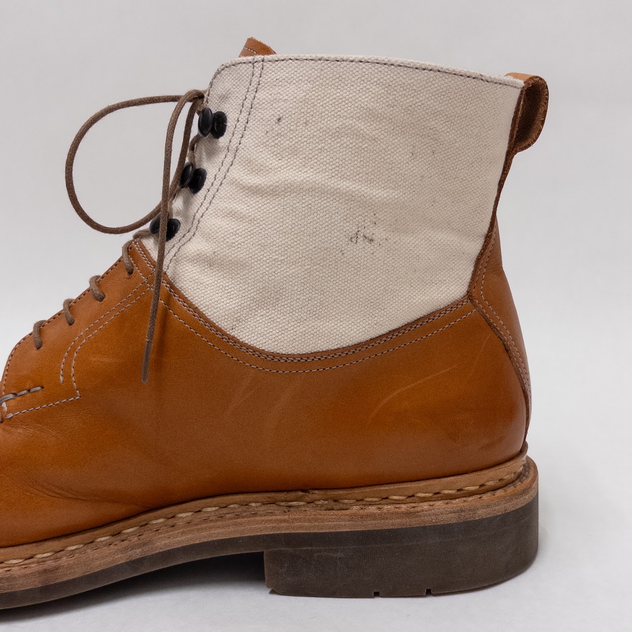 Heschung Ginkgo Leather & Canvas Boots