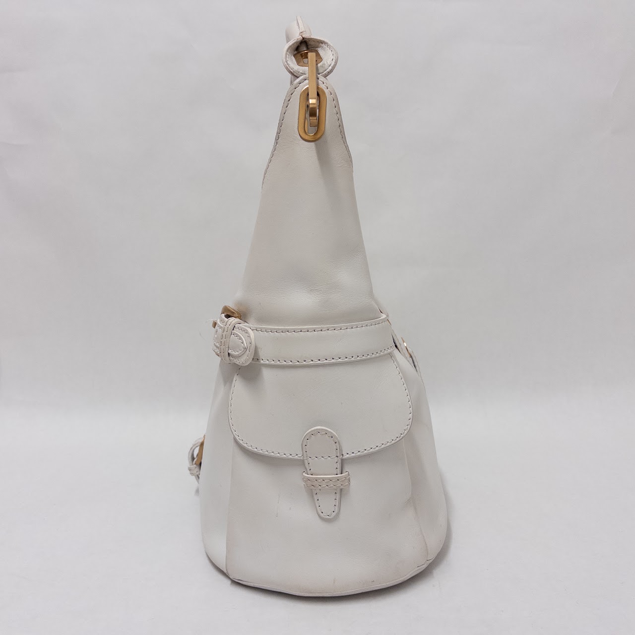 Jimmy Choo White Leather Hobo Bag