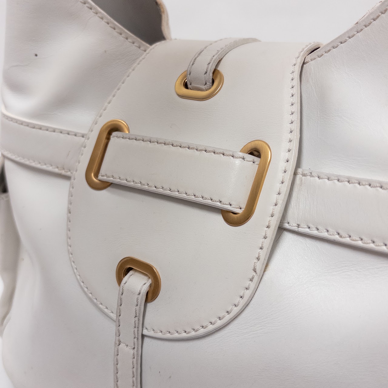 Jimmy Choo White Leather Hobo Bag