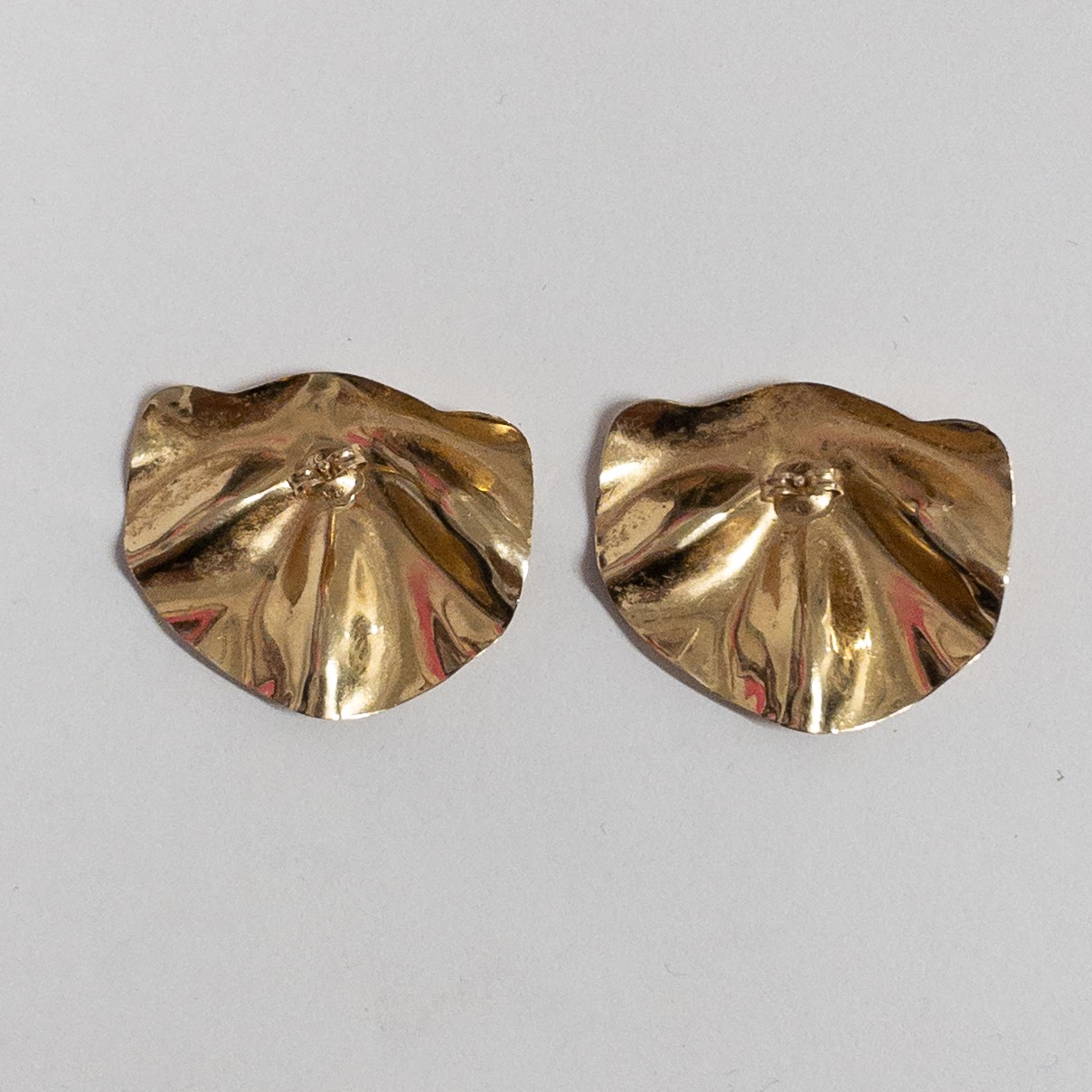 14K Gold Leaf Earrings