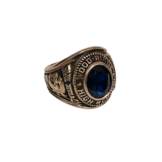 10K Gold and Blue Stone '70 Class Ring
