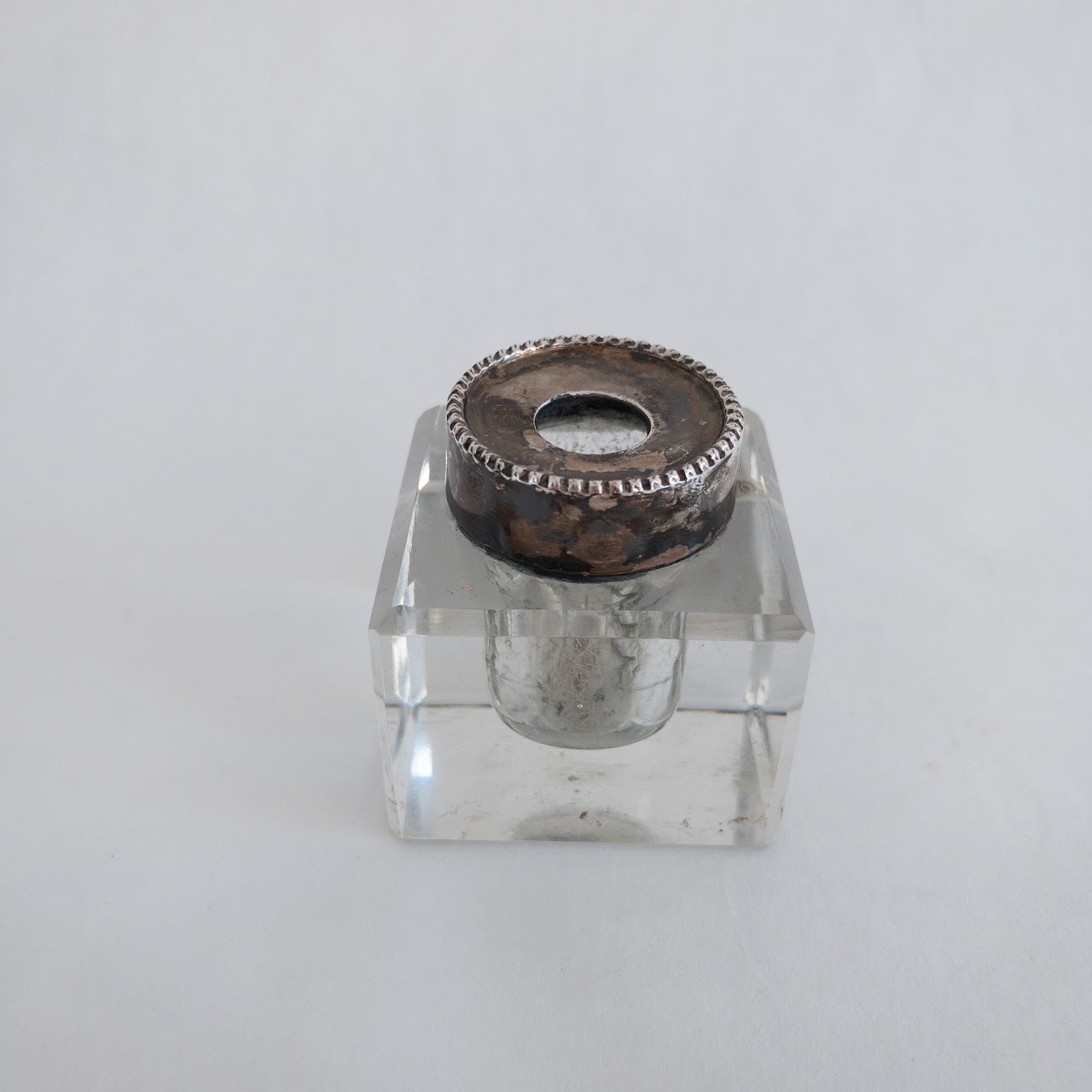 Late 19th Century English Sheffield Silver Plated Double Inkwell Holder