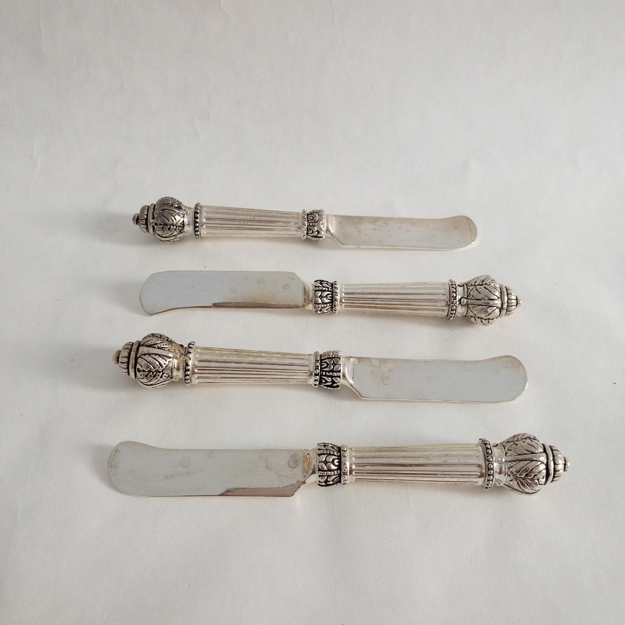 Silver-Plated Decorative Butter Knife Set