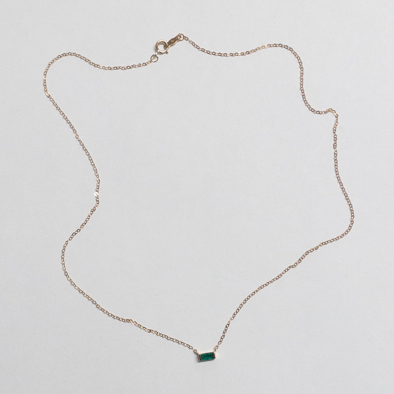 14K and Emerald Necklace