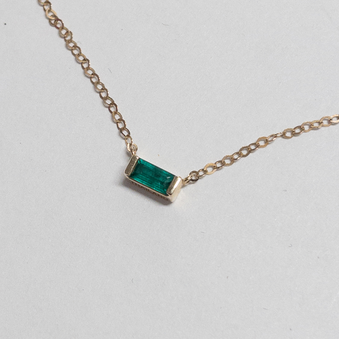 14K and Emerald Necklace