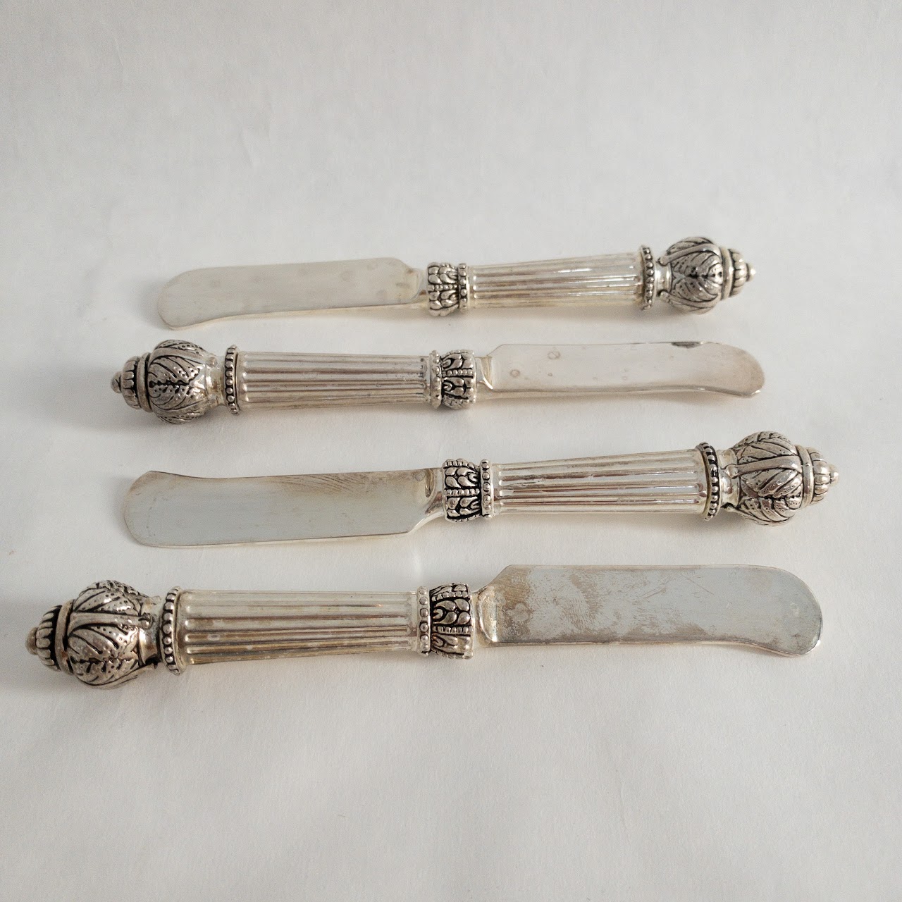 Silver-Plated Decorative Butter Knife Set
