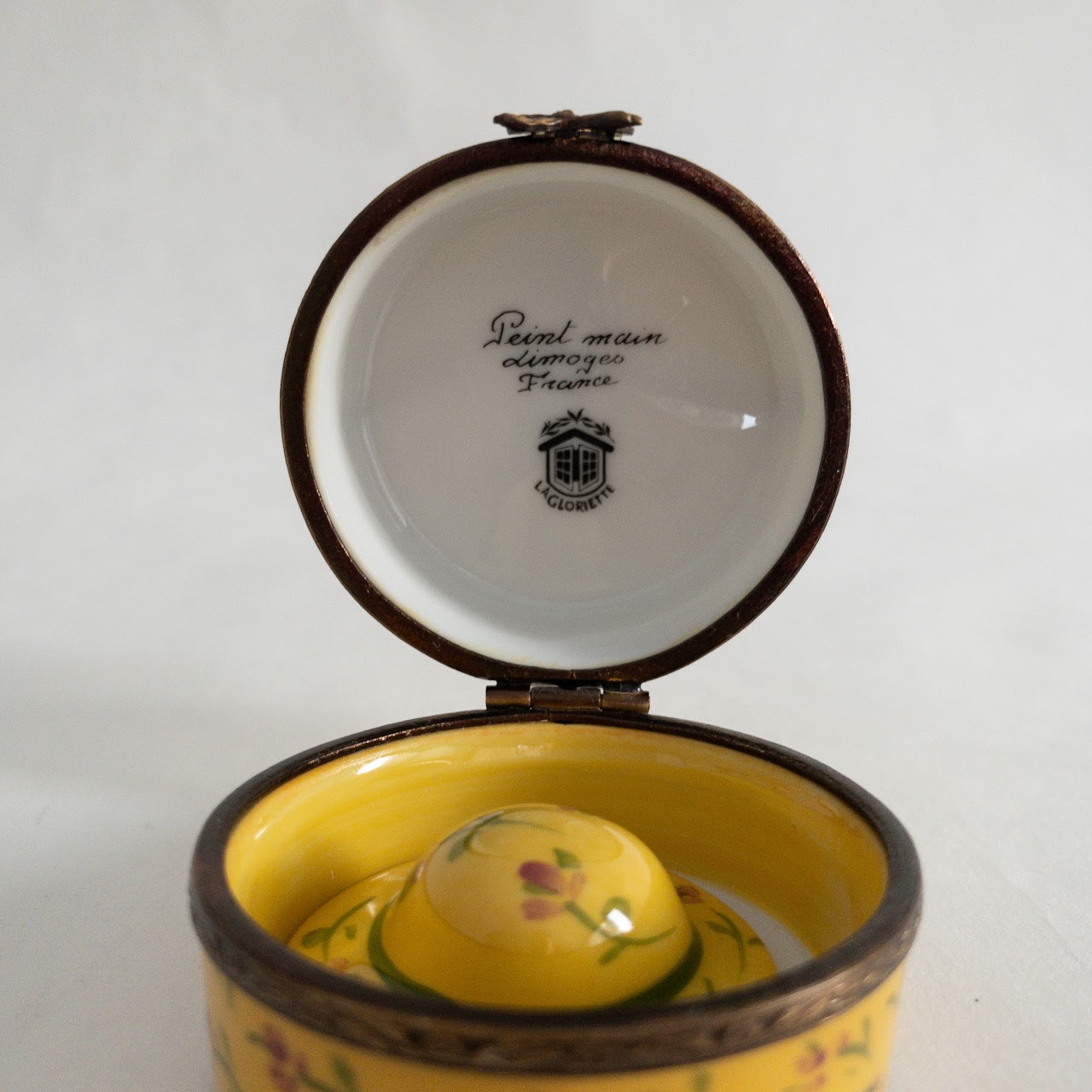 Limoges Hat Box & Hat Pill Box