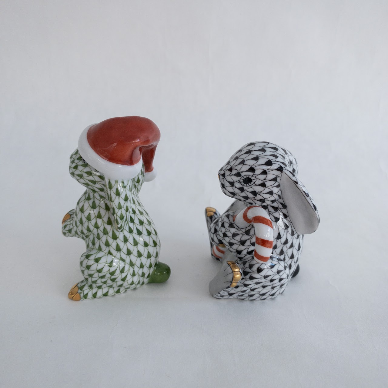 Herend Holiday Bunny Pair