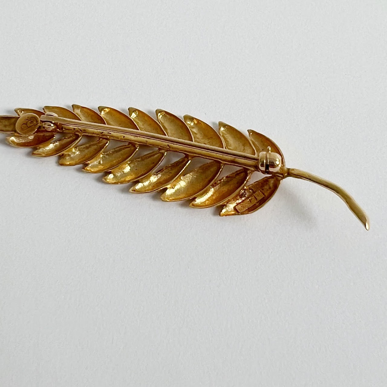 14k Gold Fern Brooch