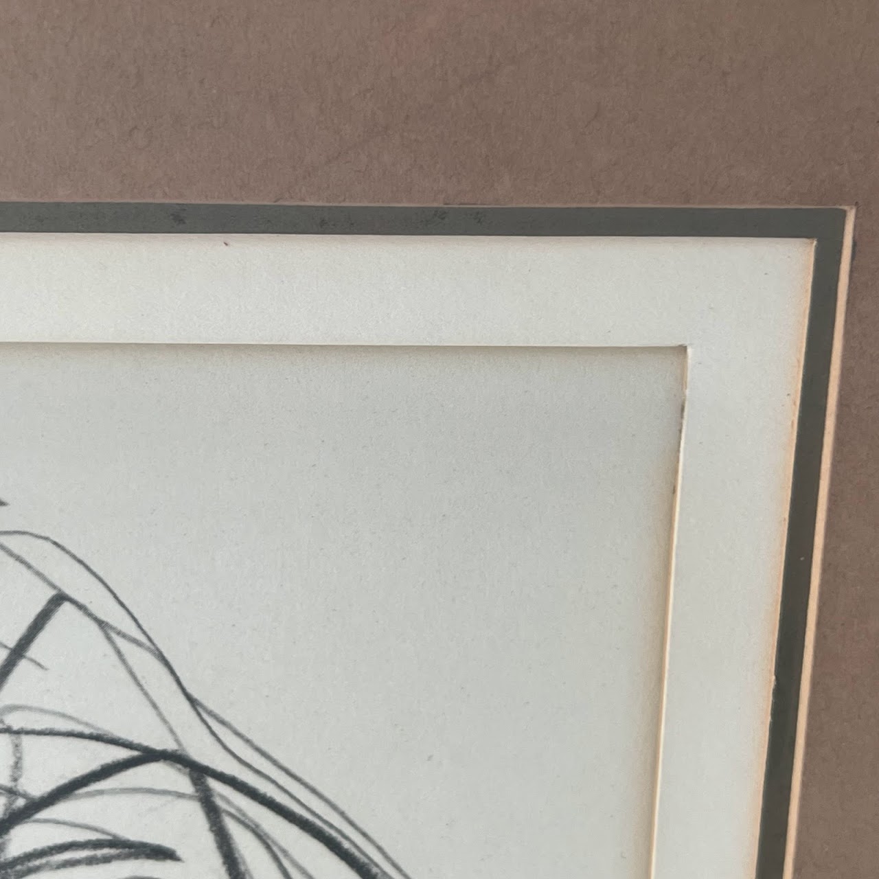 Ezra Pound Signed Portrait Drawing