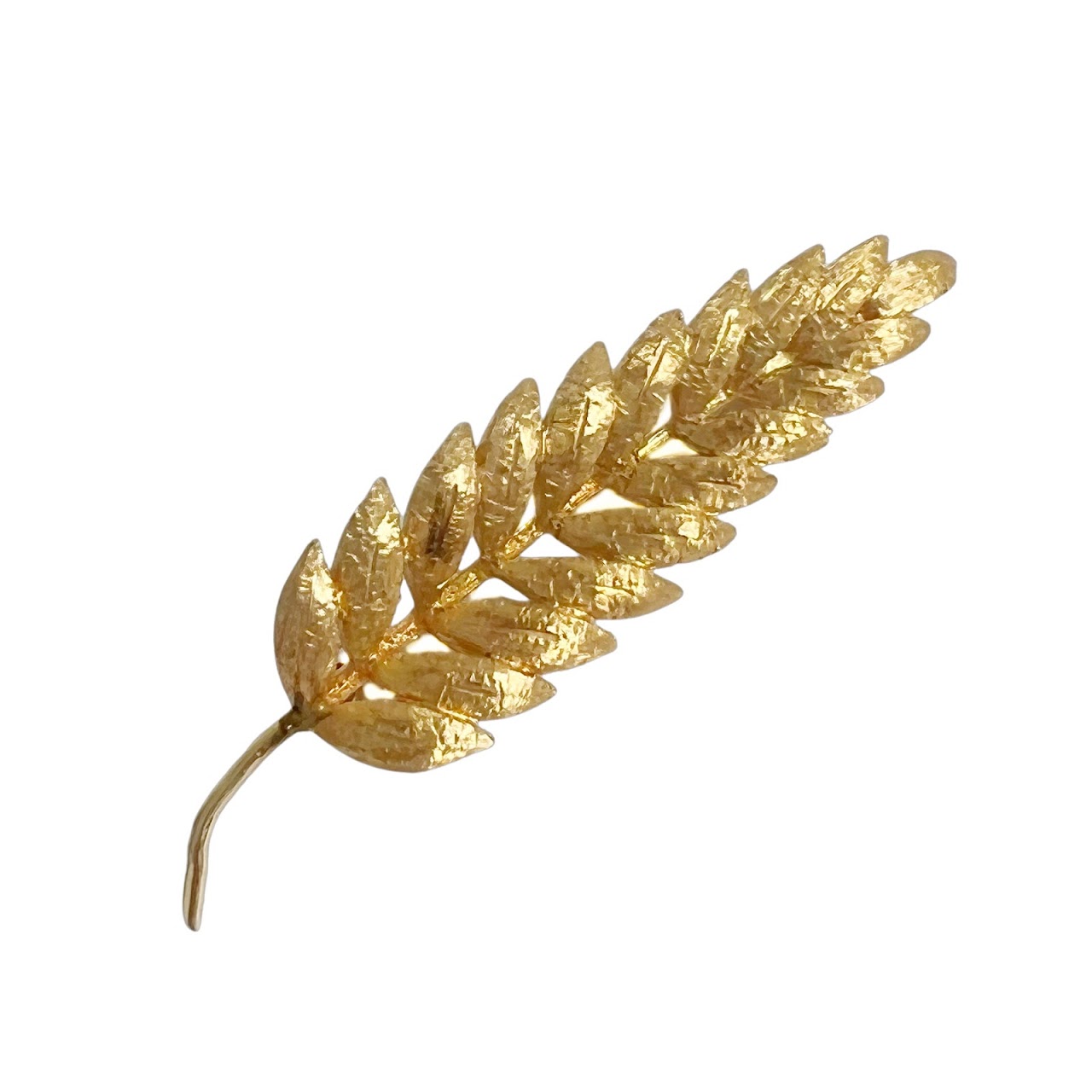 14k Gold Fern Brooch