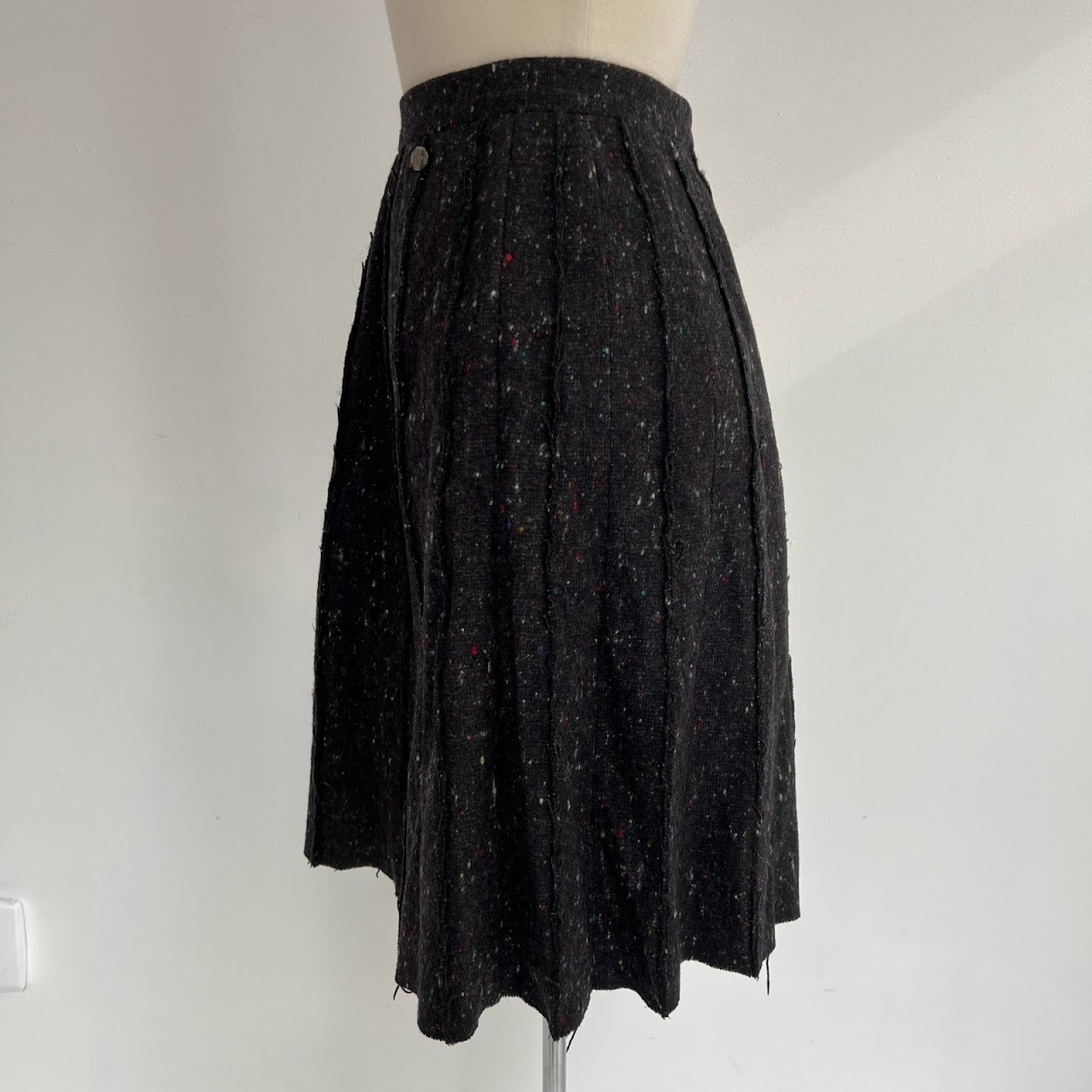 Chanel Raw Edge Wool Skirt