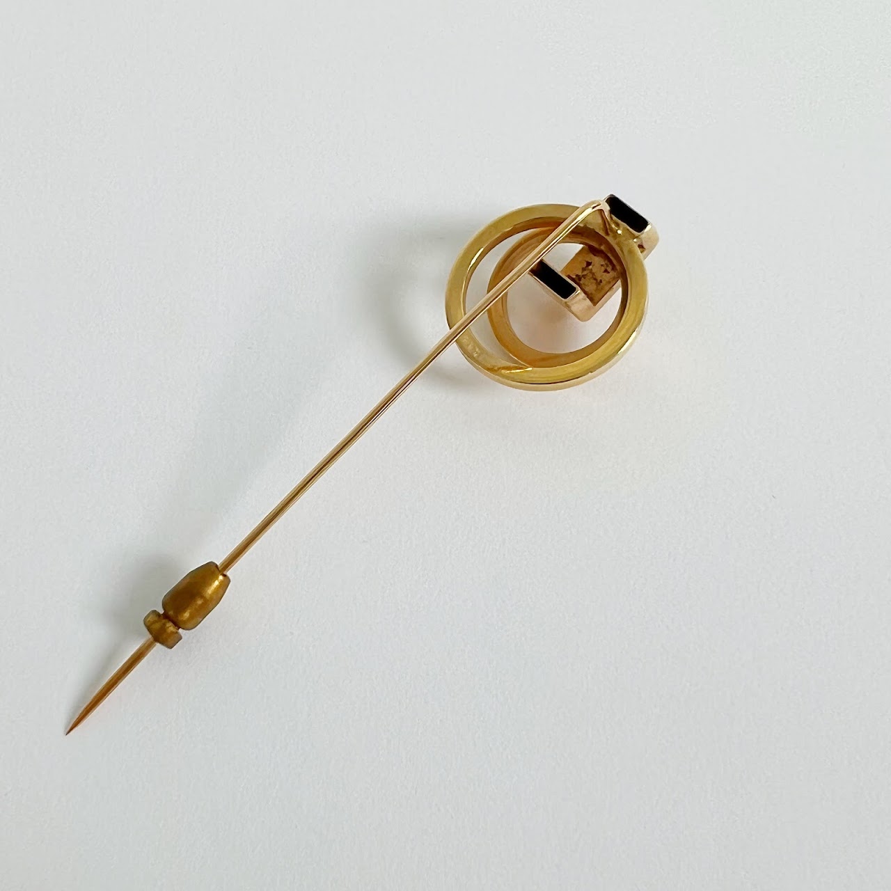 14K Gold & Diamond Stick Pin