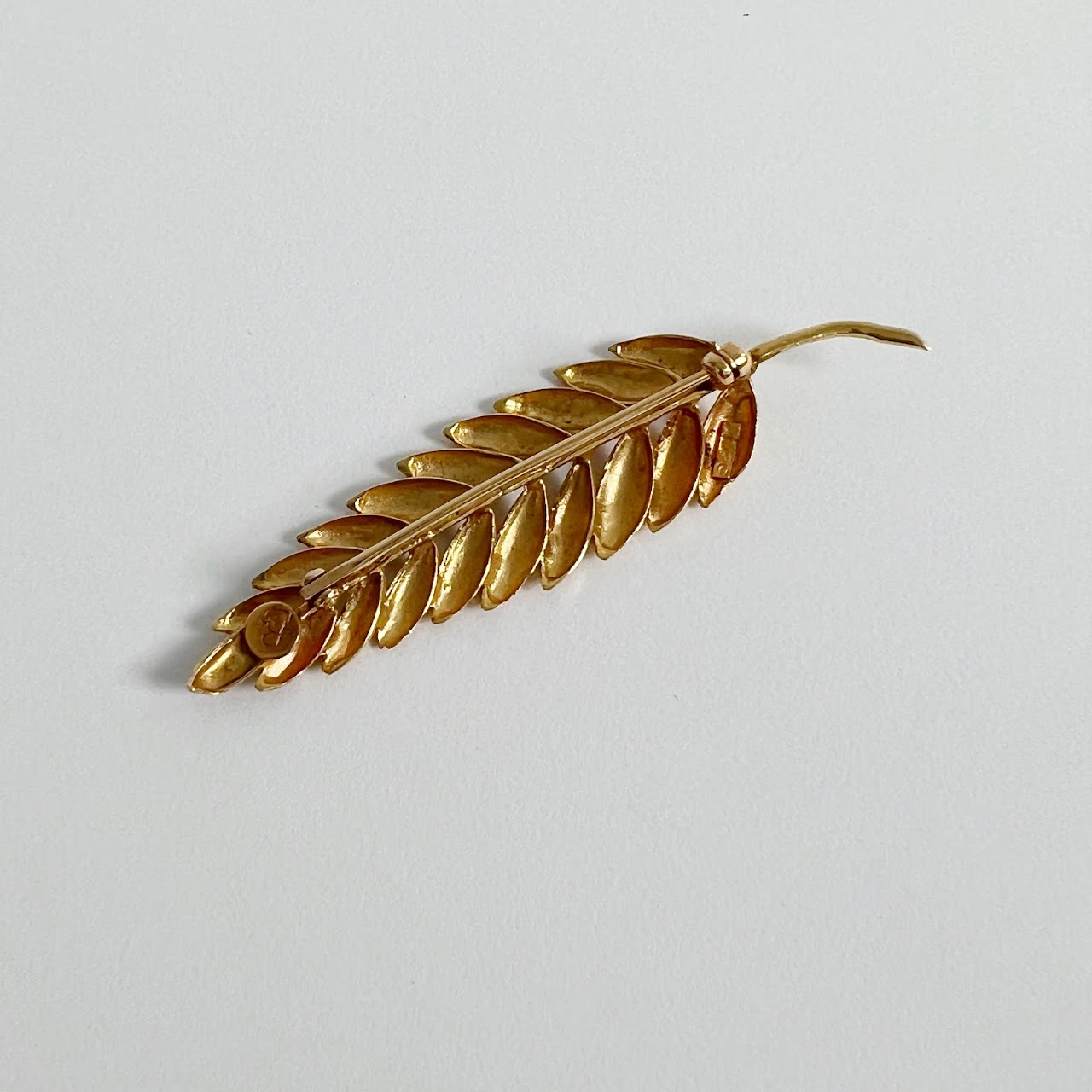 14k Gold Fern Brooch