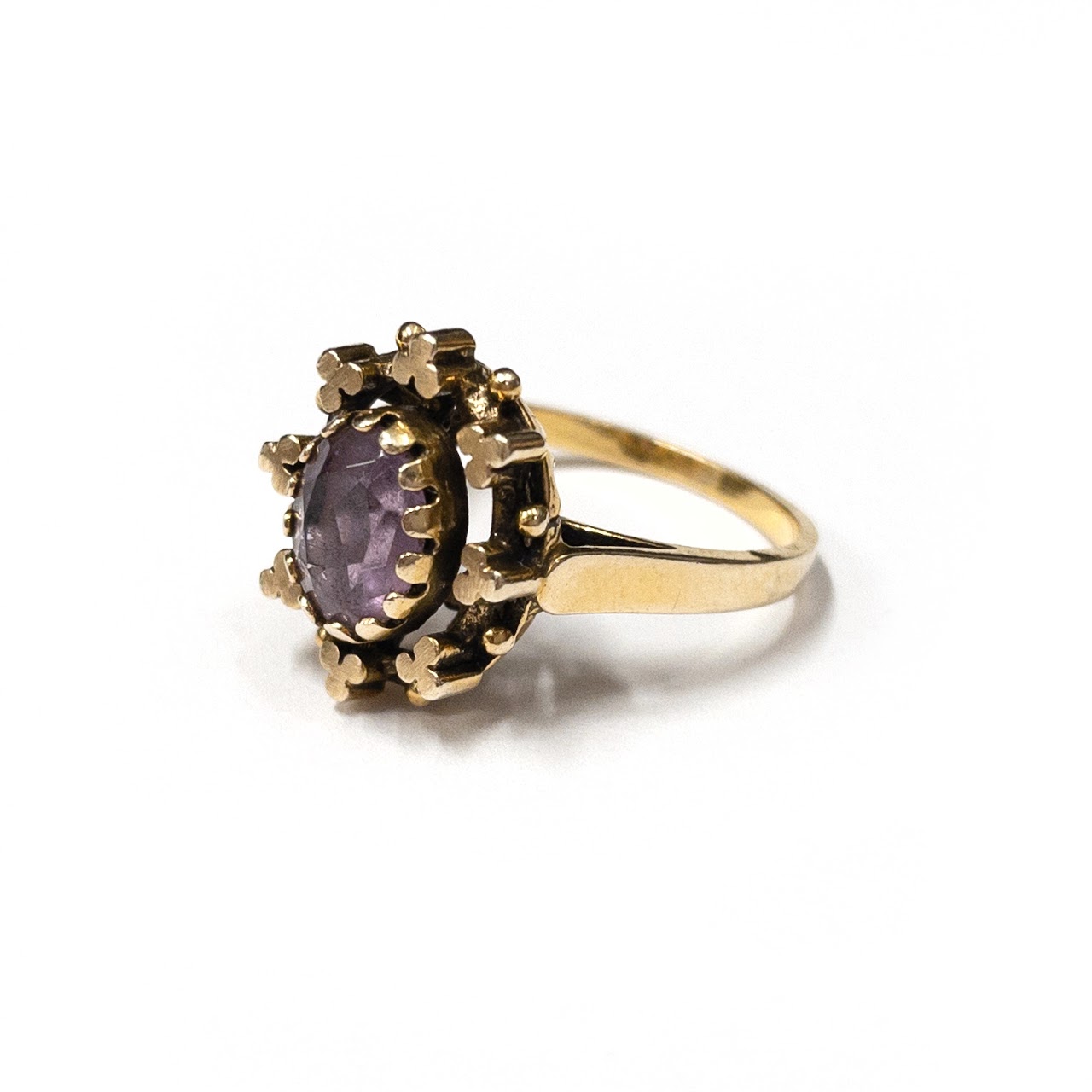 14K Gold & Purple Stone Ring