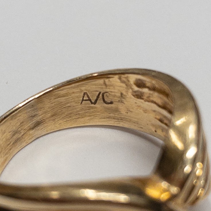 14K Gold Swirl Ring