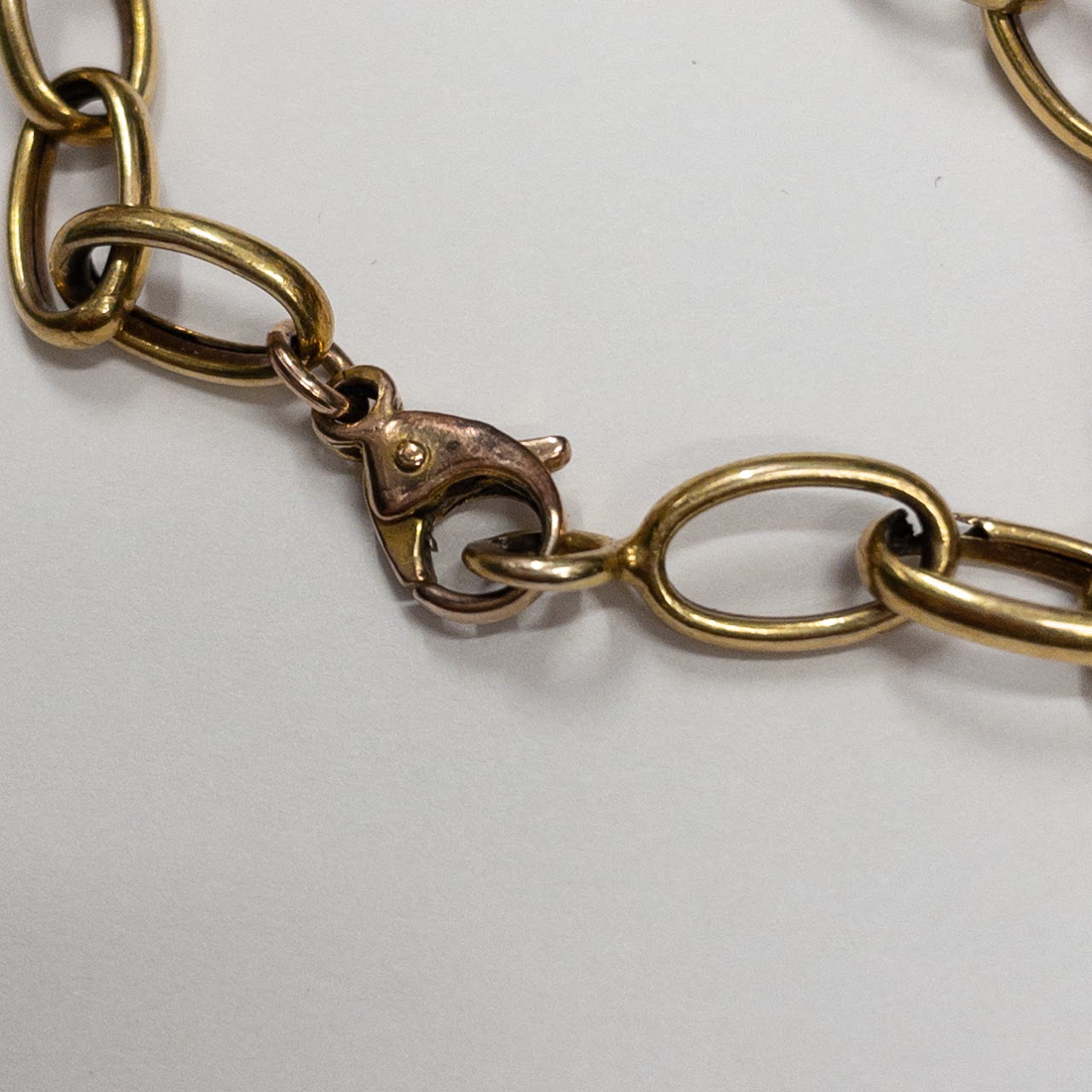 9K Gold Oval Link Bracelet