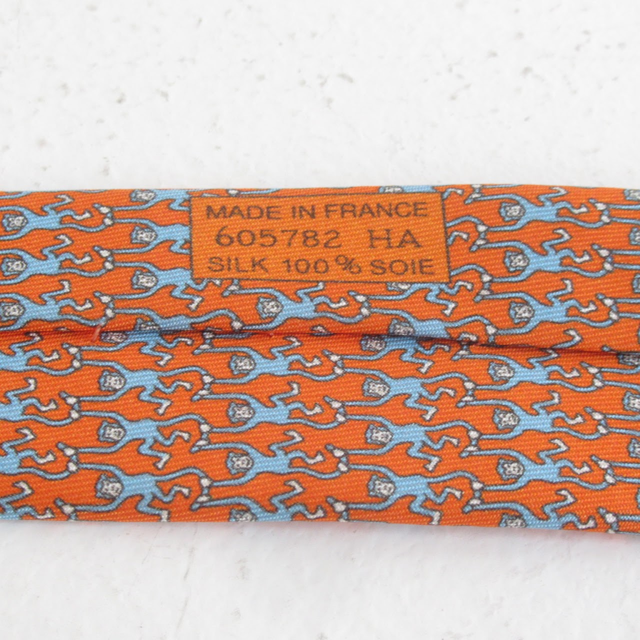 Hermès Monkey Link Pattern Tie