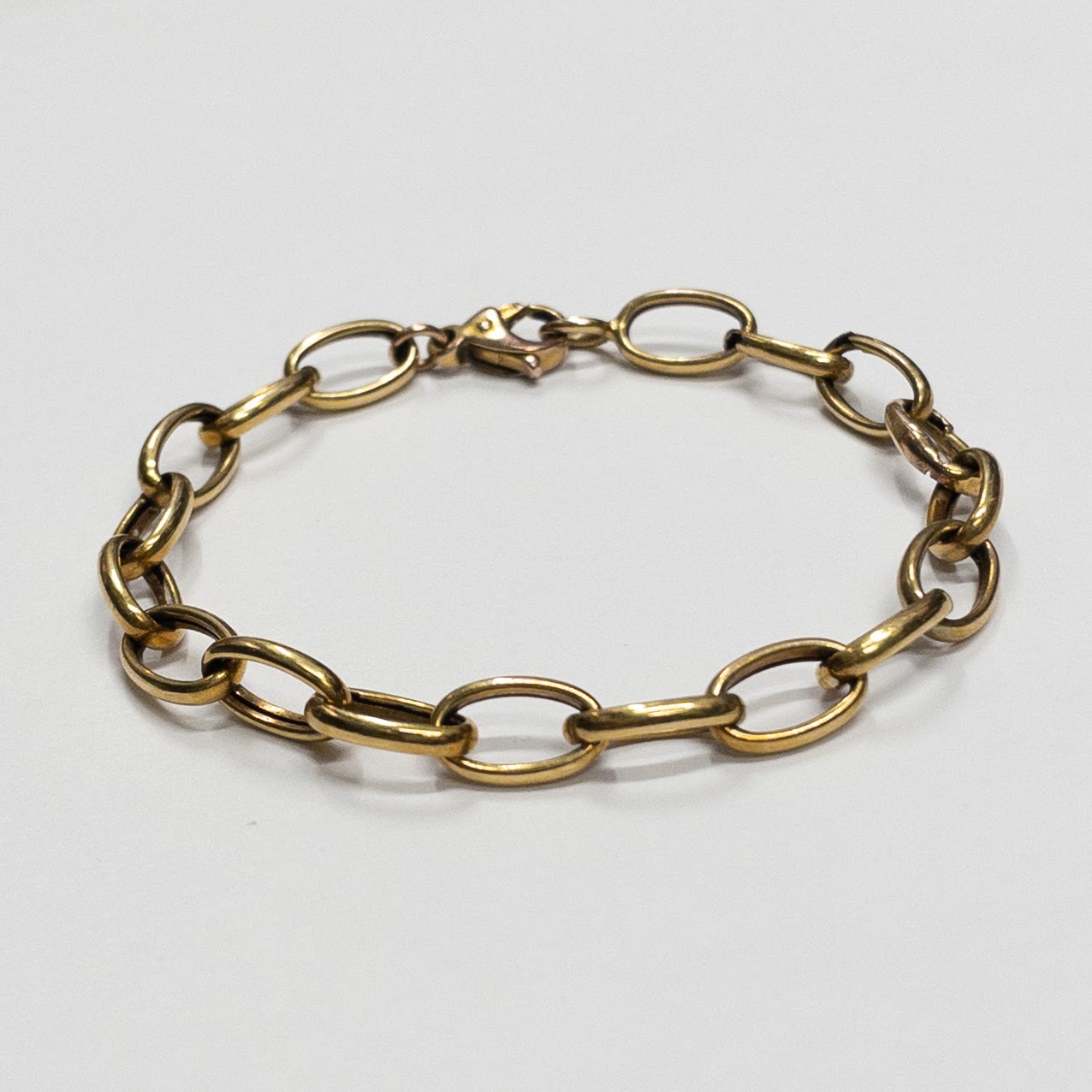 9K Gold Oval Link Bracelet