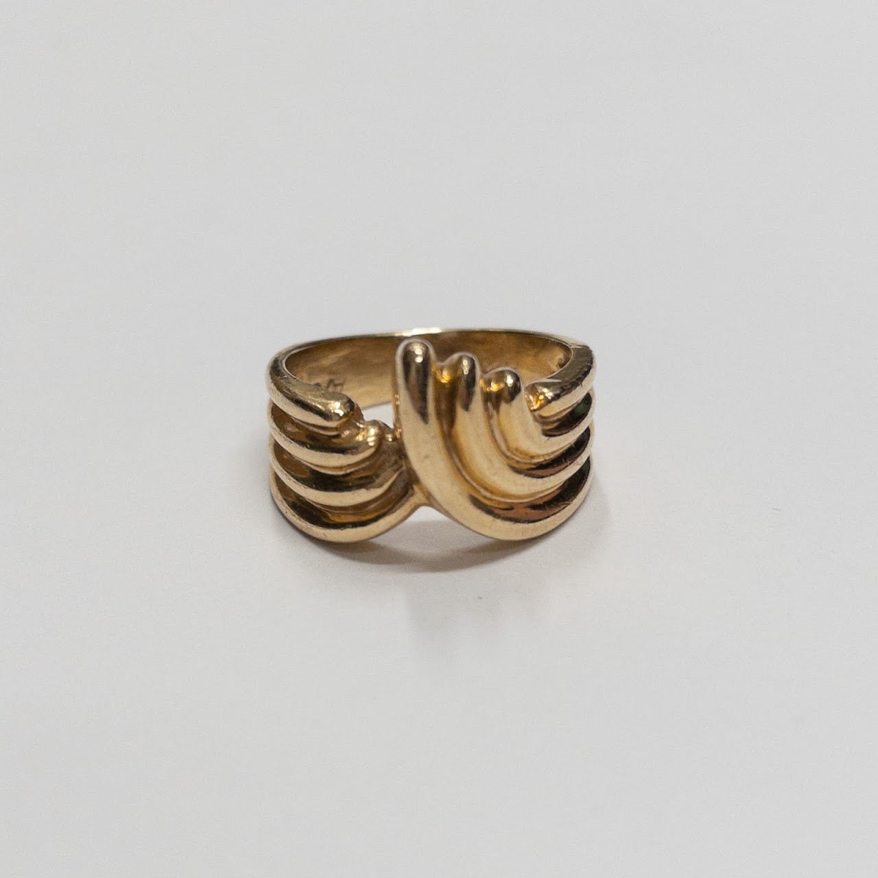 14K Gold Swirl Ring