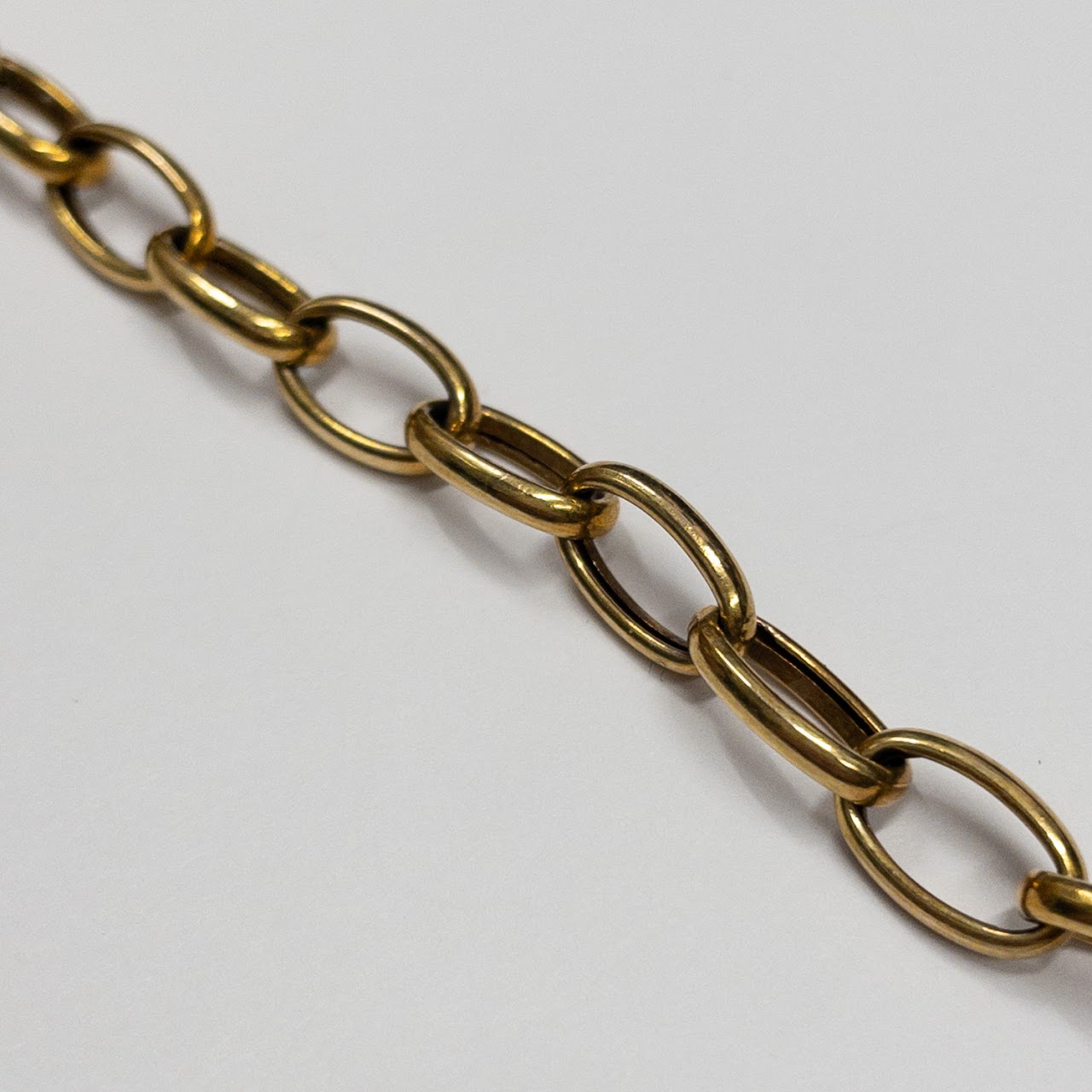 9K Gold Oval Link Bracelet