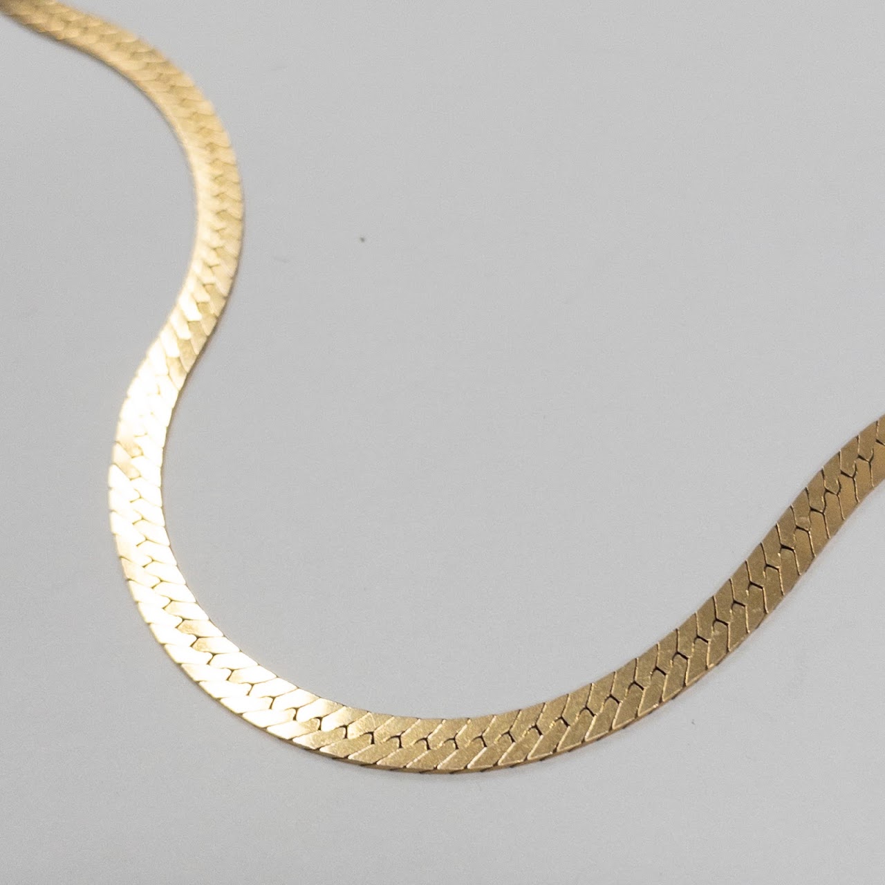 14K Gold Herringbone Necklace