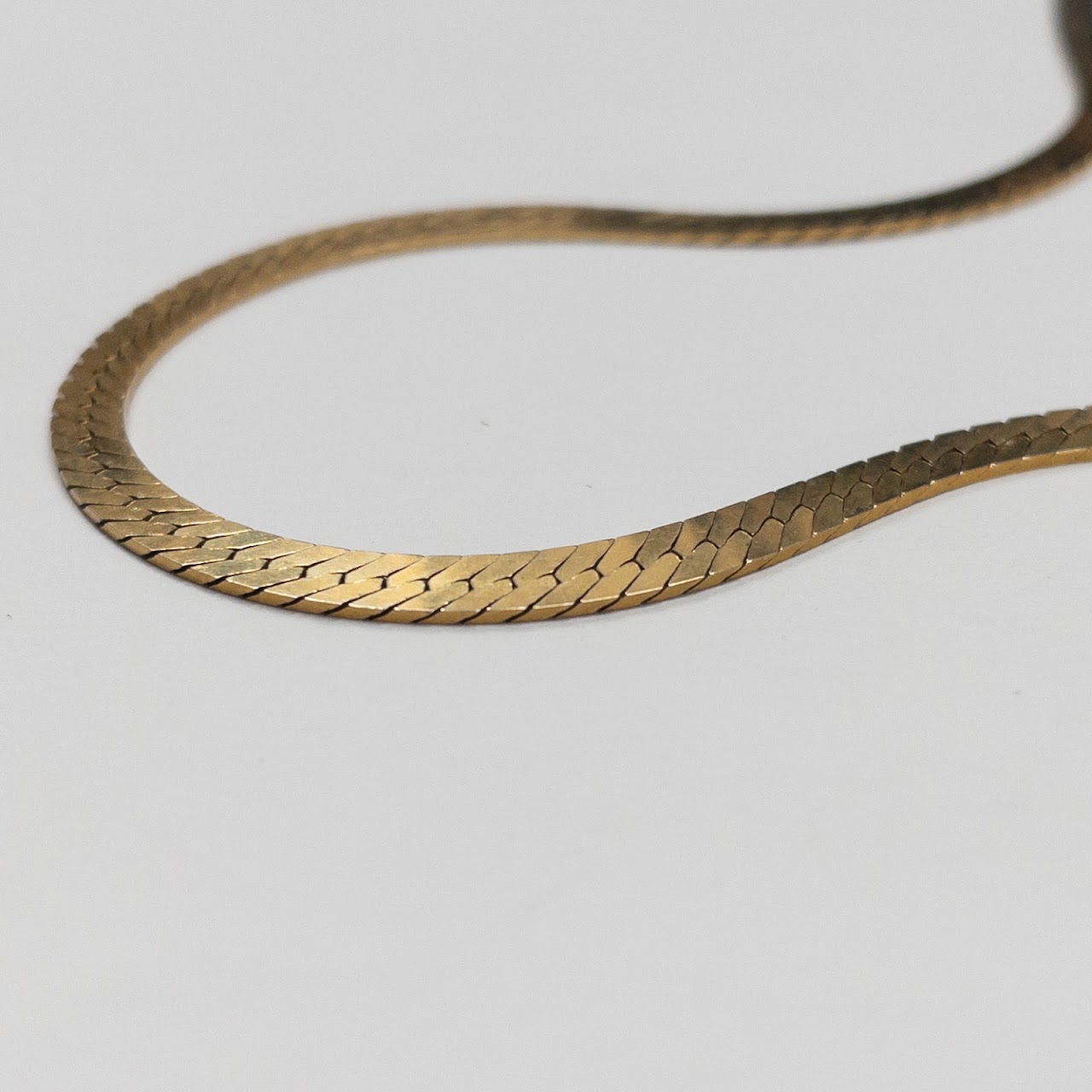 14K Gold Herringbone Necklace