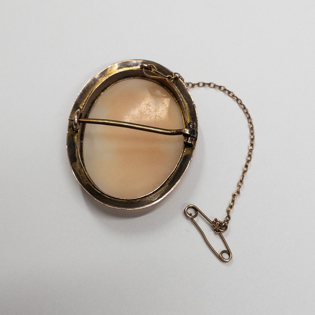 10K Gold Cameo Brooch