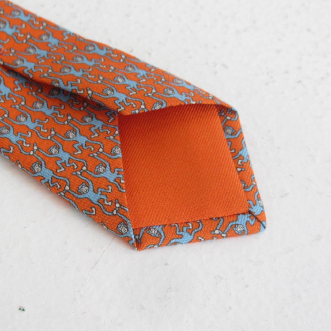 Hermès Monkey Link Pattern Tie