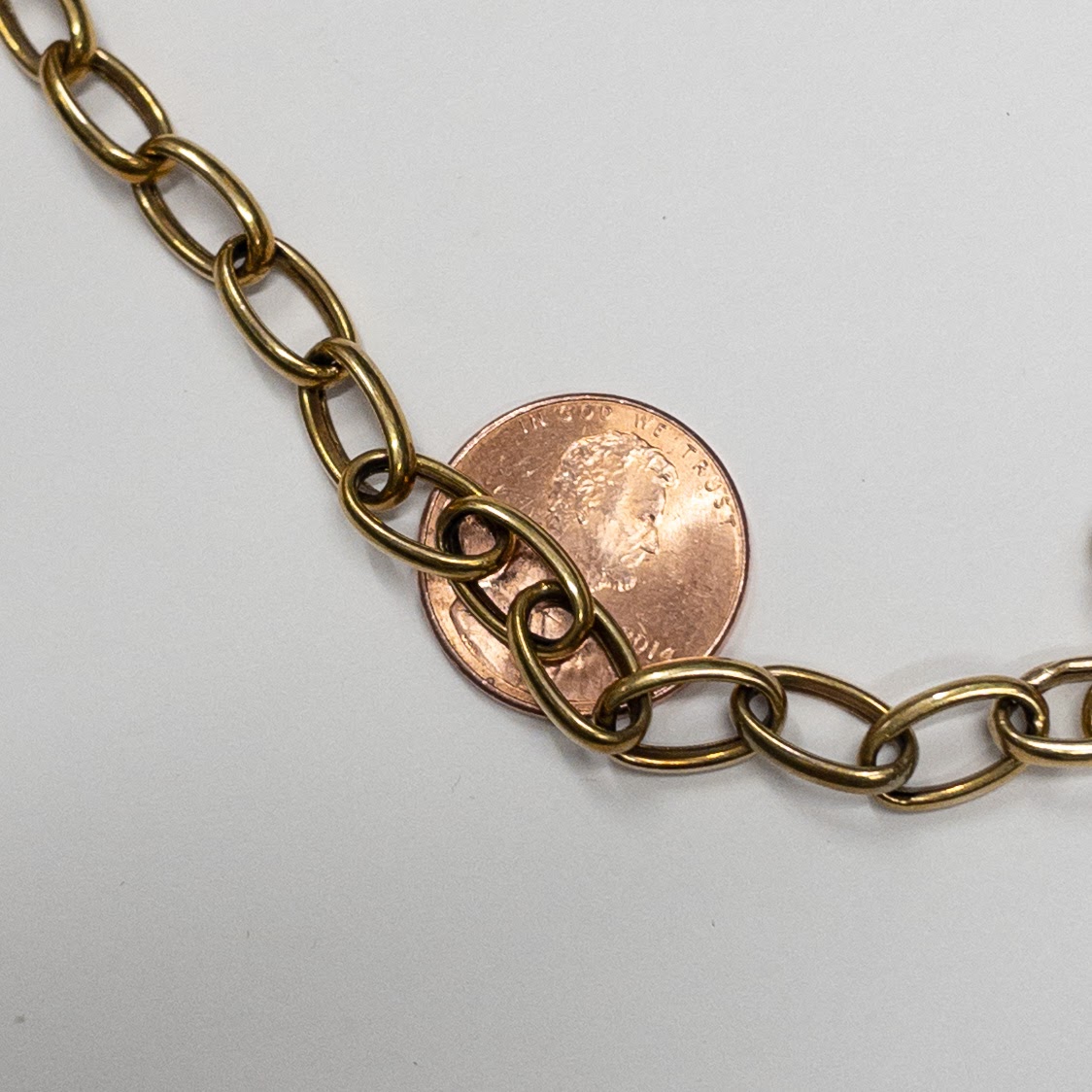 9K Gold Oval Link Bracelet